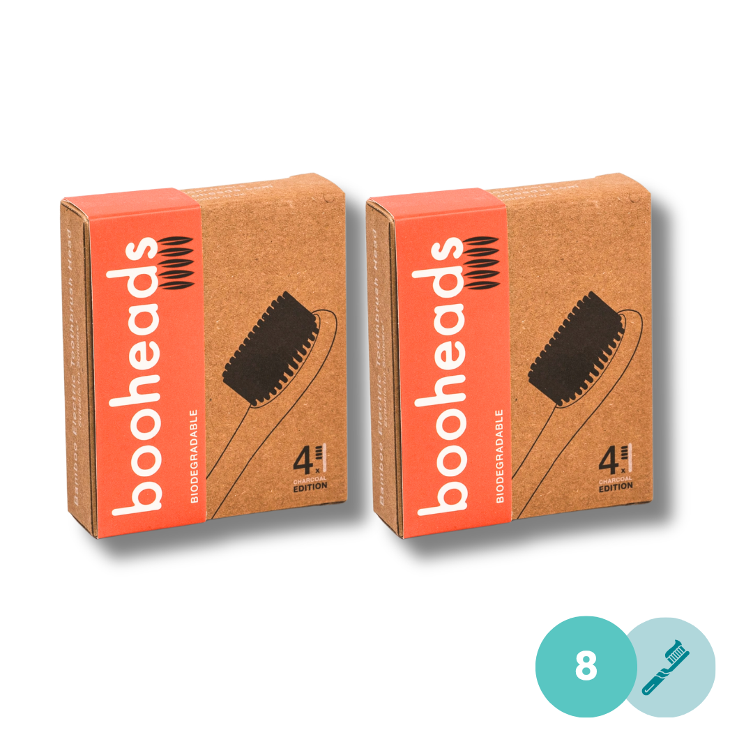 Soniboo - Charcoal Bamboo Electric Toothbrush Heads Compatible with Sonicare* | Whitening Clean 4PK