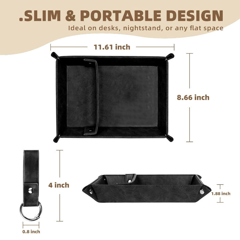 Father's Day Gift Decorative Tray Household Four-corner Folding