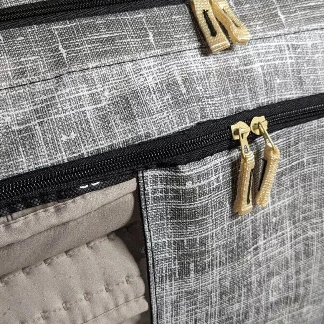 2 Pack Extra Large 66L Folding Storage Boxes Fabric Steel Frame Wardrobe Clothes Organiser