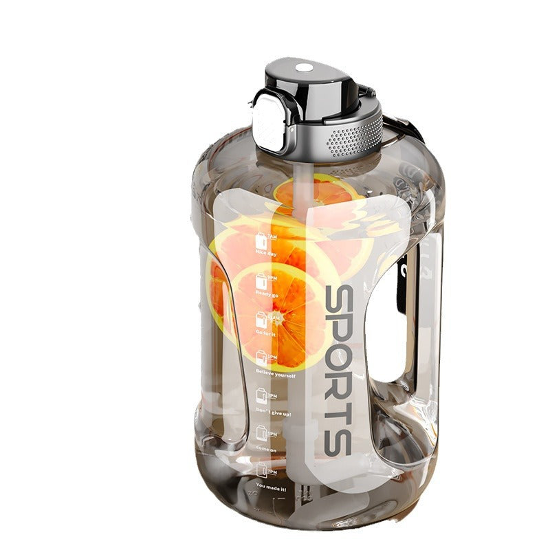 Large Capacity Water Bottle with Straw & Handle | Food Grade PC & Tritan | 1000ml–3800ml