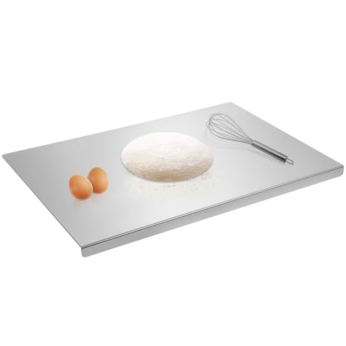 Sibosen Cutting Boards,Polished Stainless Steel Cutting Chopping Board Heavy Duty for Meat Cheese Vegetable Fruit Baking Pastry Extra Large,60cm x 40