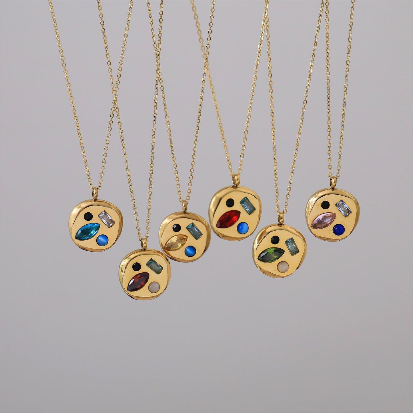 Colorful Zircon Mom Necklace December Birthday Stone Valentine's Day Gift Gifts For Moms Necklace