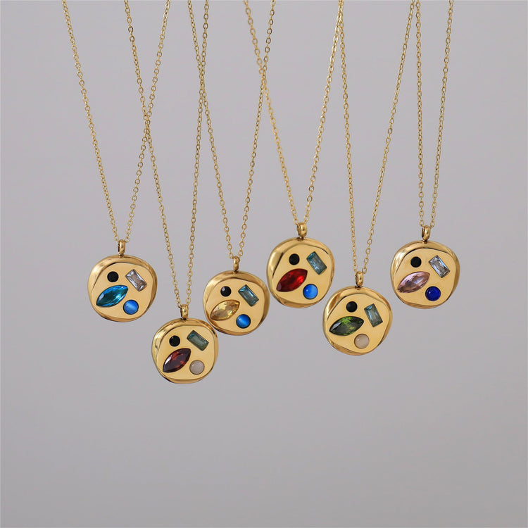 Colorful Zircon Mom Necklace December Birthday Stone Valentine's Day Gift Gifts For Moms Necklace