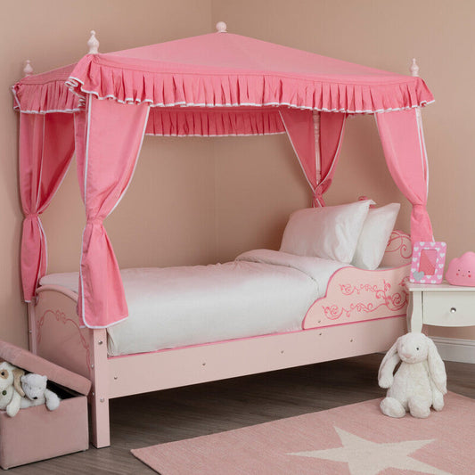 Nico Pink Princess Palace Canopy Single Bed