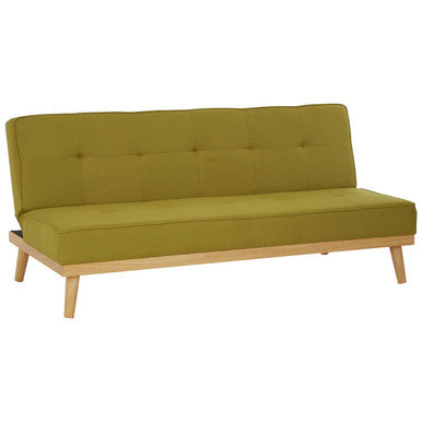 Stockholm Green Linen 3 Seater Sofa Bed