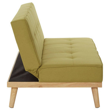 Stockholm Green Linen 3 Seater Sofa Bed