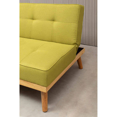 Stockholm Green Linen 3 Seater Sofa Bed