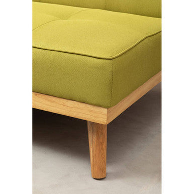 Stockholm Green Linen 3 Seater Sofa Bed