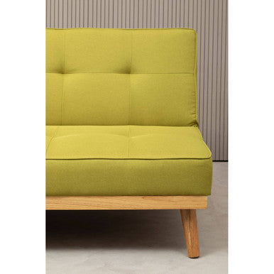 Stockholm Green Linen 3 Seater Sofa Bed