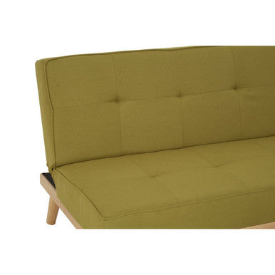 Stockholm Green Linen 3 Seater Sofa Bed