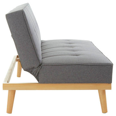 Stockholm Grey Linen 3 Seater Sofa Bed