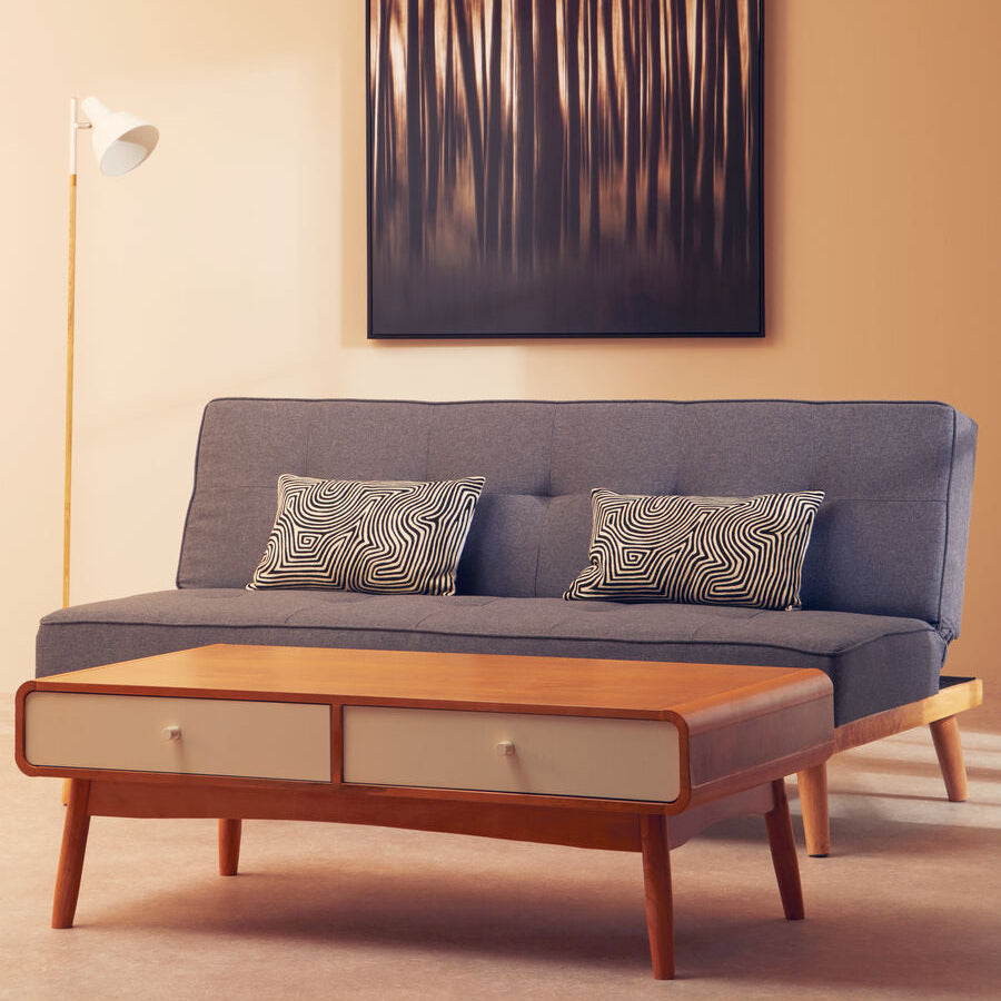 Stockholm Grey Linen 3 Seater Sofa Bed