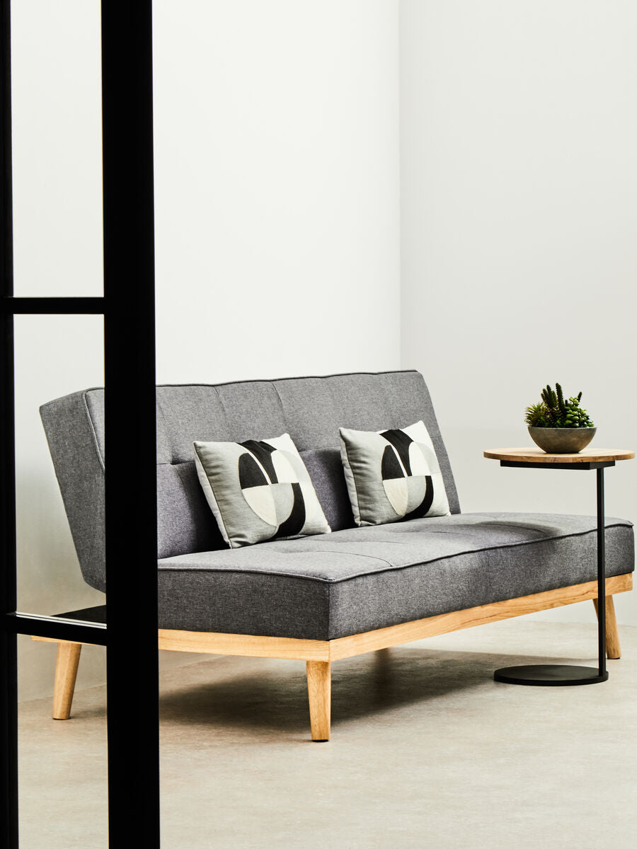 Stockholm Grey Linen 3 Seater Sofa Bed