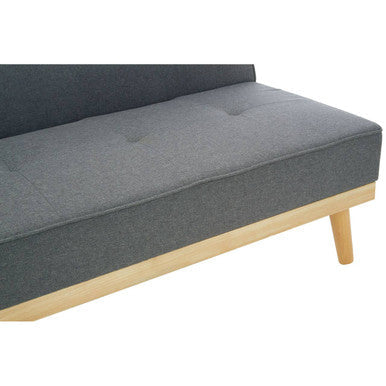Stockholm Grey Linen 3 Seater Sofa Bed