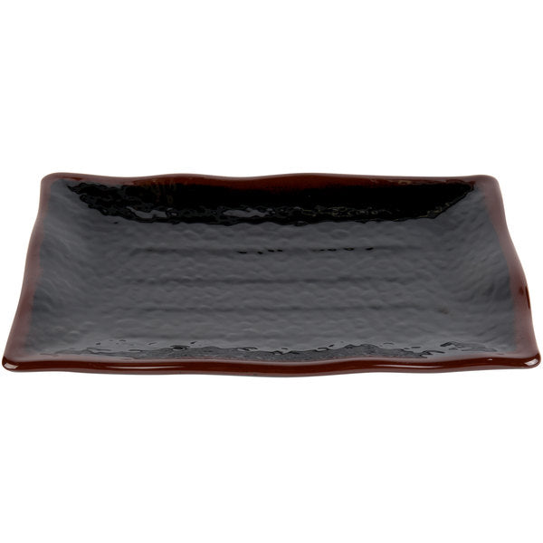 Tenmoku Rectangular Melamine Wave Plate 11 1/4" x 7 1/4"  - Dozen