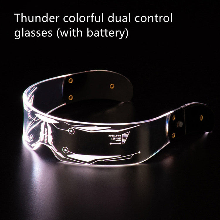 LED Luminous Glasses Party Bar Disco Punk Glasses Futuristic Style Festival Goggles Decoration Gifts