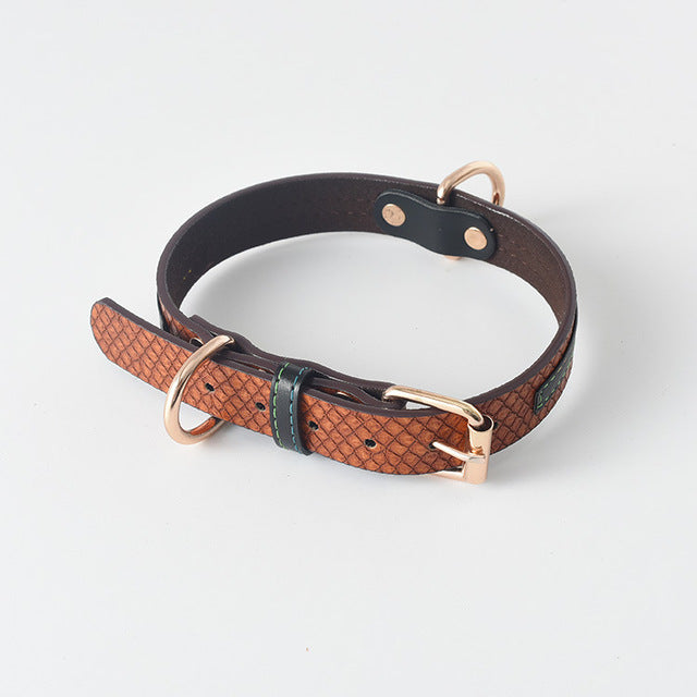 Home Fashion Simple Leather Pet Dog Collar
