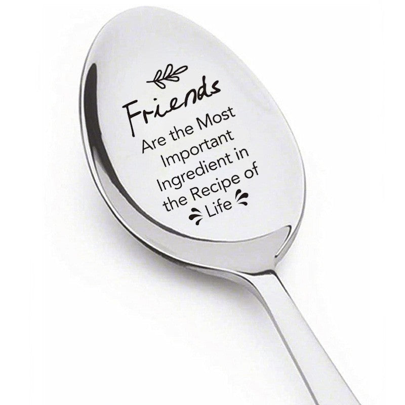 Mother's Day Gift Stainless Steel Lettering Long-handled Spoon
