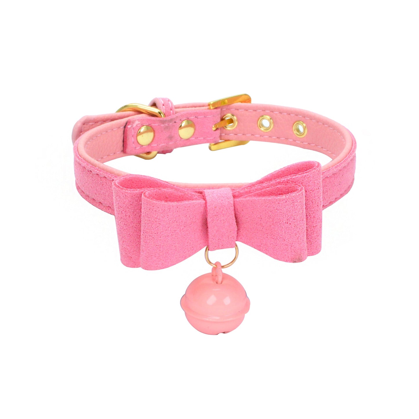 Bowknot hanging bell comfortable pet collar