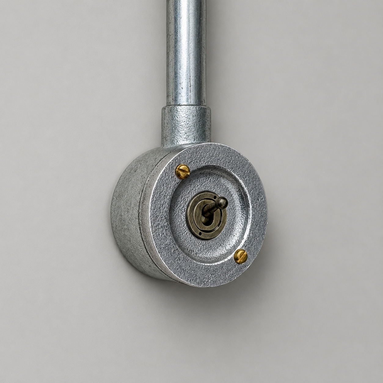 Single Gang Metal Conduit Light Switch | 2 Way Industrial Vintage Style