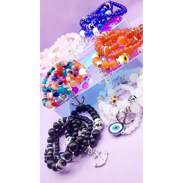 Charm Ceramic Beaded Bracelet Set