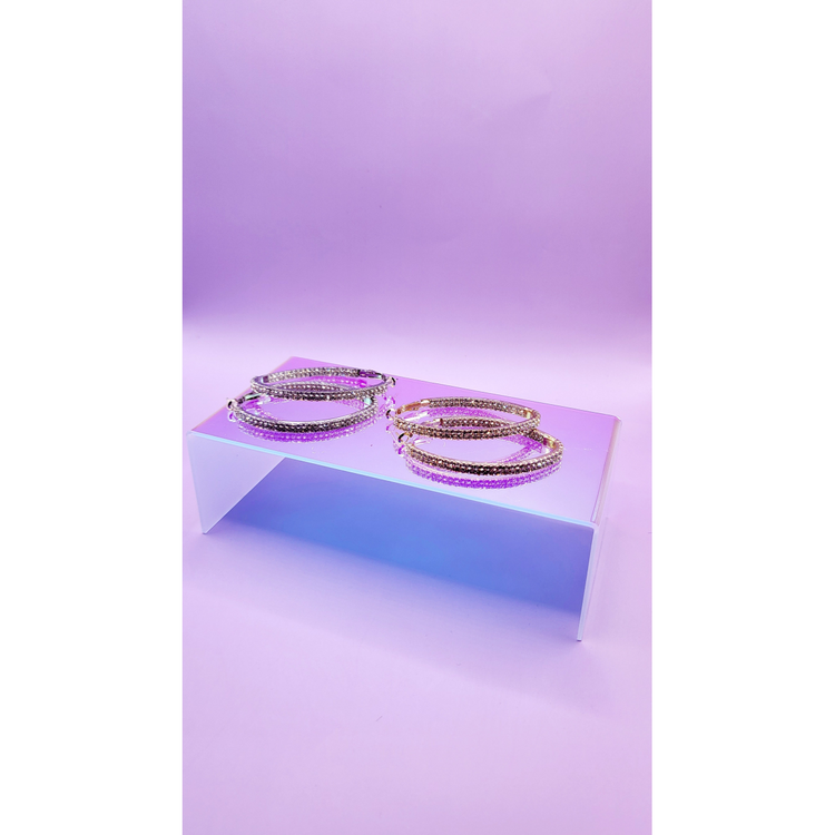 Alani Crystal Maxi Hoop Earrings