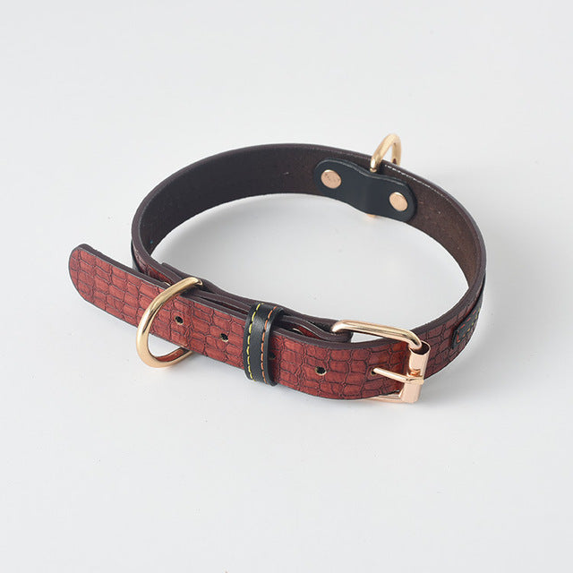 Home Fashion Simple Leather Pet Dog Collar