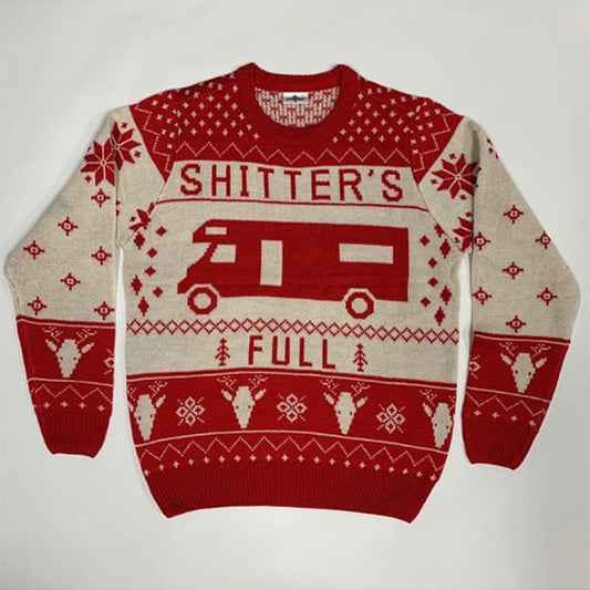 Pullover Crewneck Jacquard Christmas Sweater