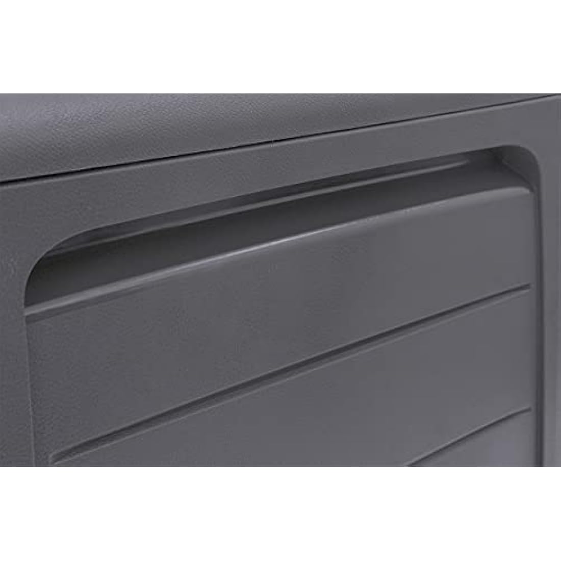 Keter Marvel+ 270L Outdoor 65% recycled Garden Furniture Storage Box Graphite Wood Panel Effect | Fade Free | All Weather Resistant | Safe and Secure | Zero Maintenance | 2 year Warranty