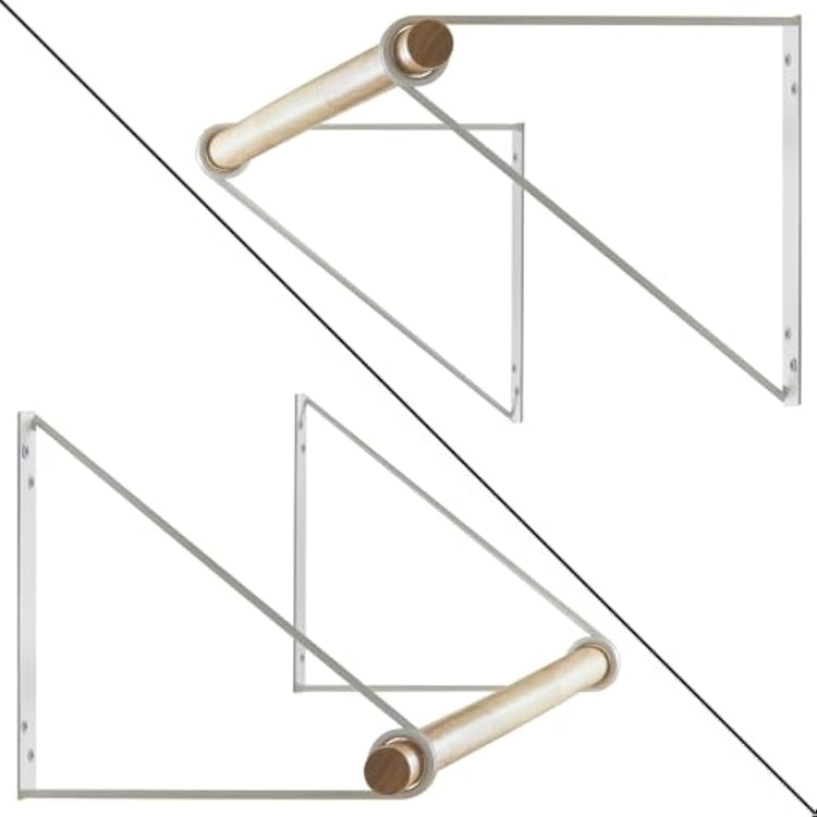 IBUYKE Wall Wardrobe Coat Rack,Wood Wall Mounted Clothes Rail,Hallway Furniture in Industrial Style, Modern Wardrobe Rail，Coat Rack for Entrance, Wall, Door, Bathroom, Bedroom,White TYJ005W-2