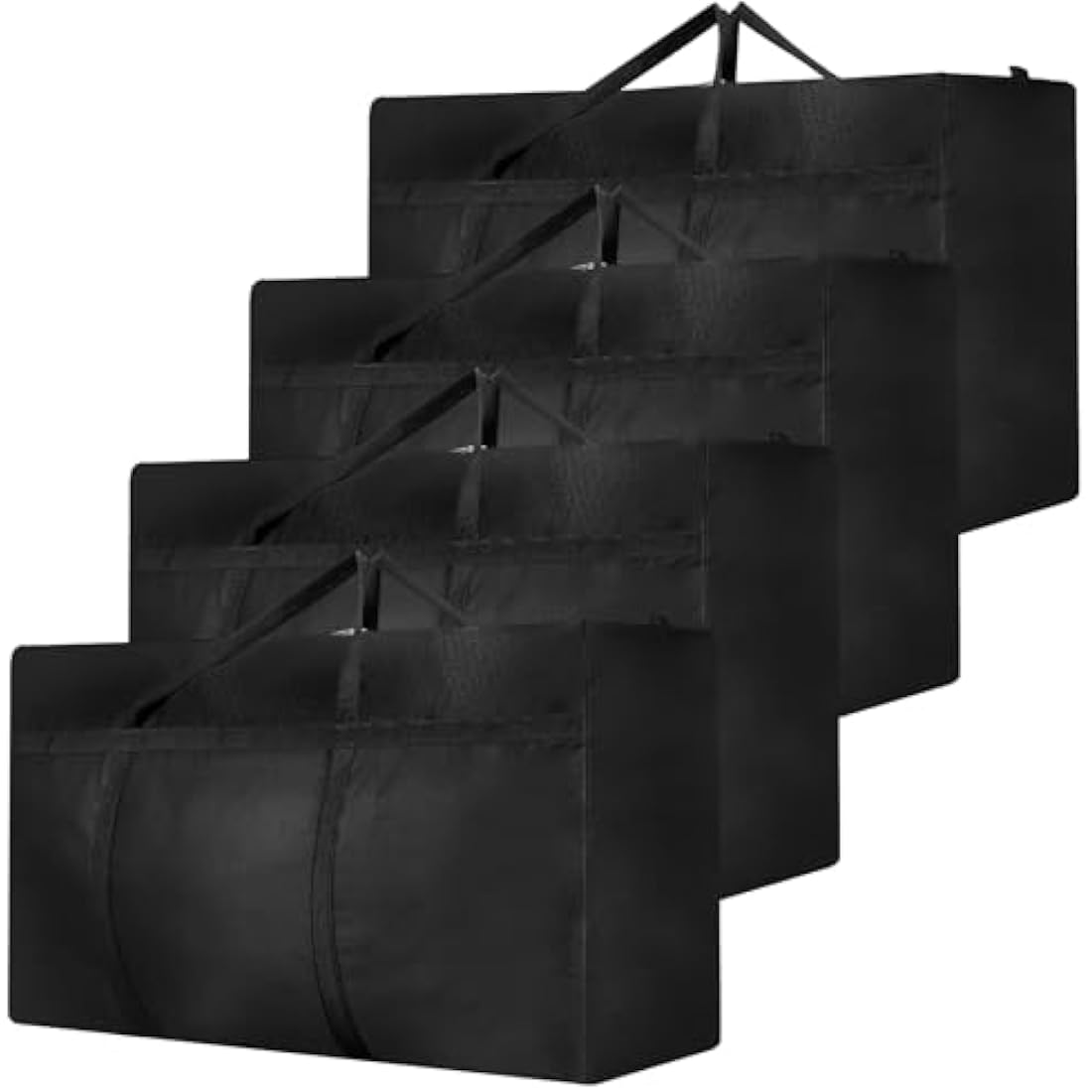 4 Pcs 180L Large Storage Bag, Extra Large Storage Bag with Zips for Moving Storage Clothes Bedding Duvet Quilt Blankets Waterproof Jumbo Storage Bags Moving Totes Christmas Storage Containers