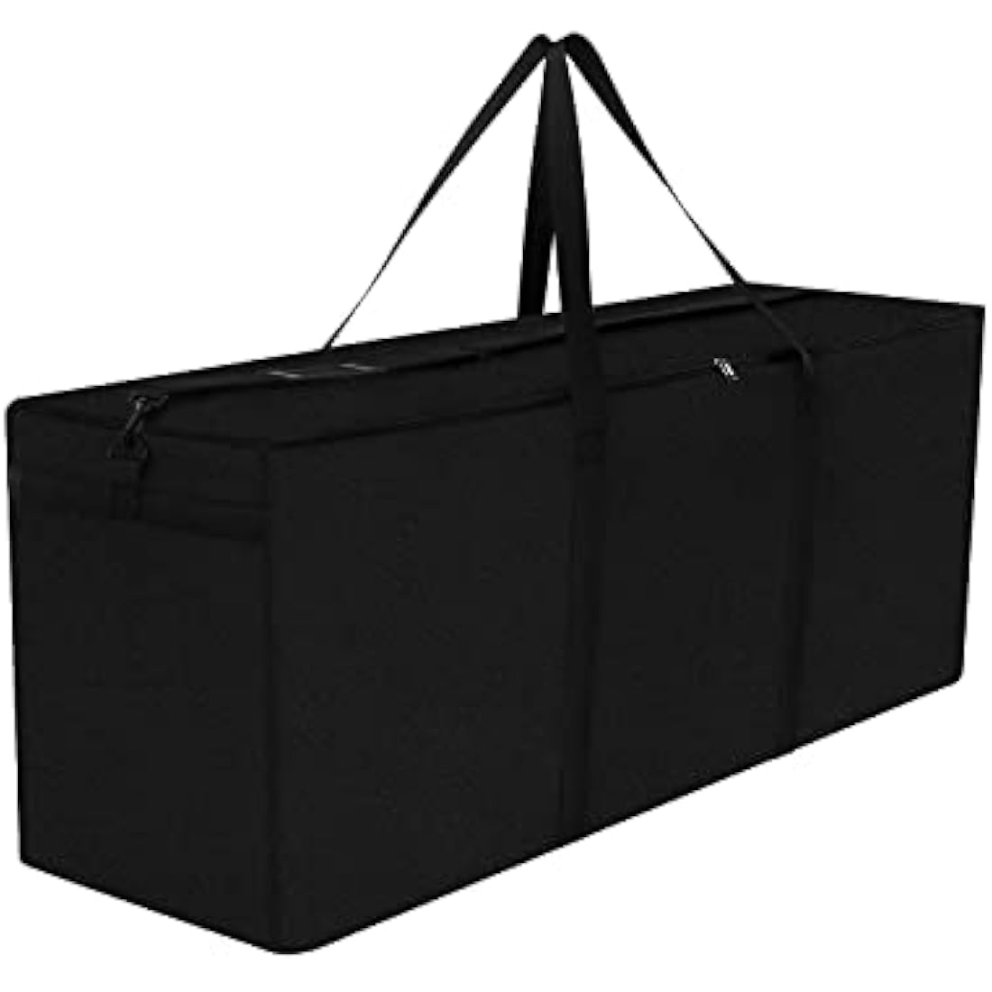 Dokon Garden Furniture Cushion Storage Bag Waterproof Christmas Tree Storage Bag Anti-UV Heavy Duty Oxford Fabric Outdoor Cushion Bags with Durable Handle and Zipper (200x60x75cm) - Black