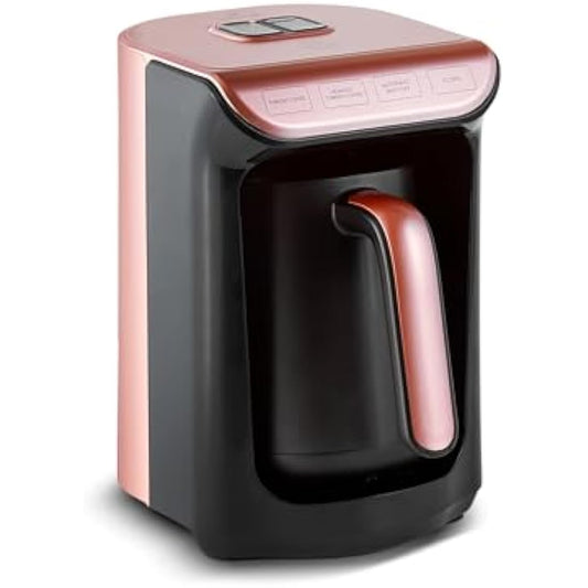 KARACA Hatır Köz Turkish Coffee Machine, for 5 People, 535W, Simple, Traditional & Fully Automatic Turkish Coffee Maker, Roseberry