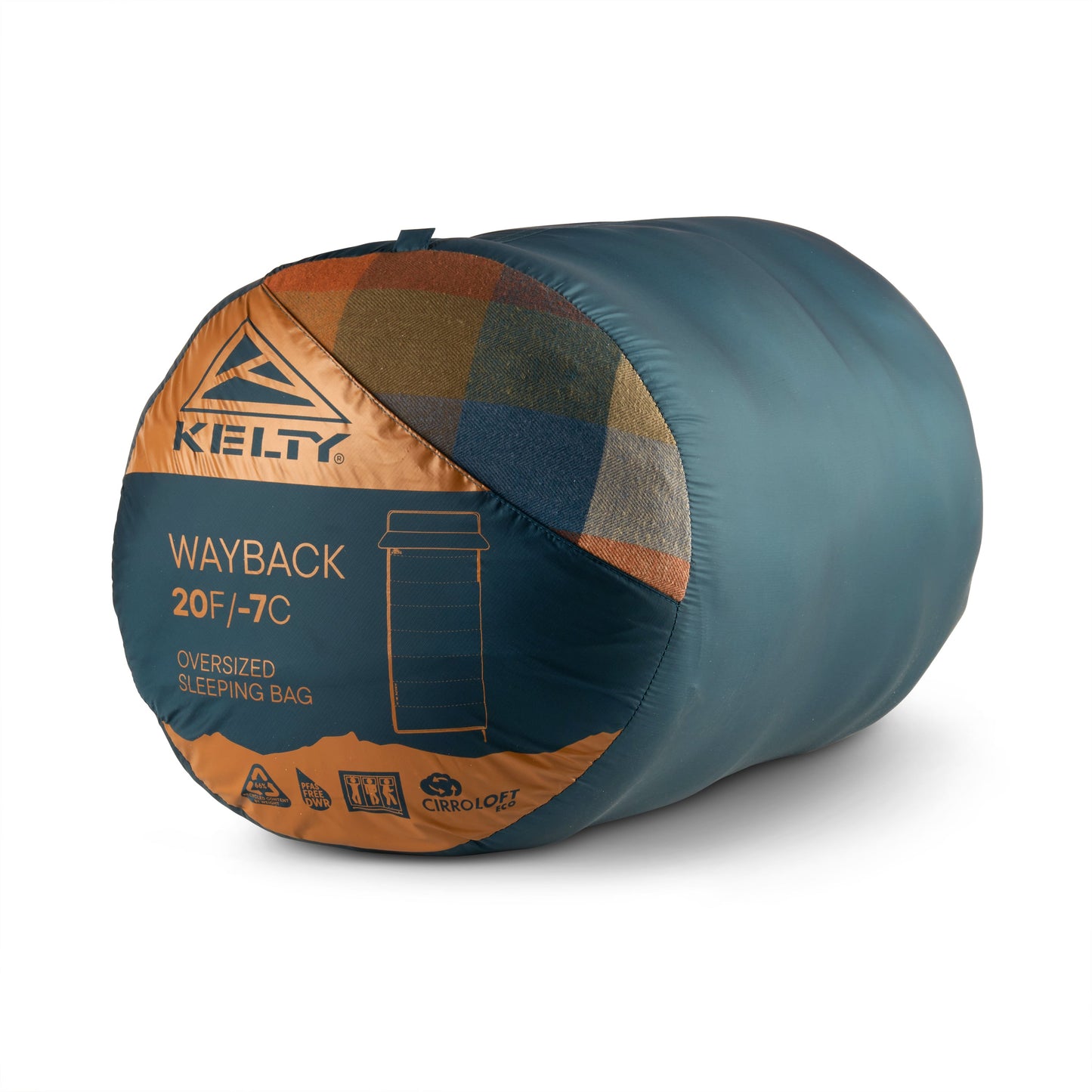 Kelty Wayback 20°F (-7°C) Synthetic Sleeping Bag - One Size - Reflecting Pond
