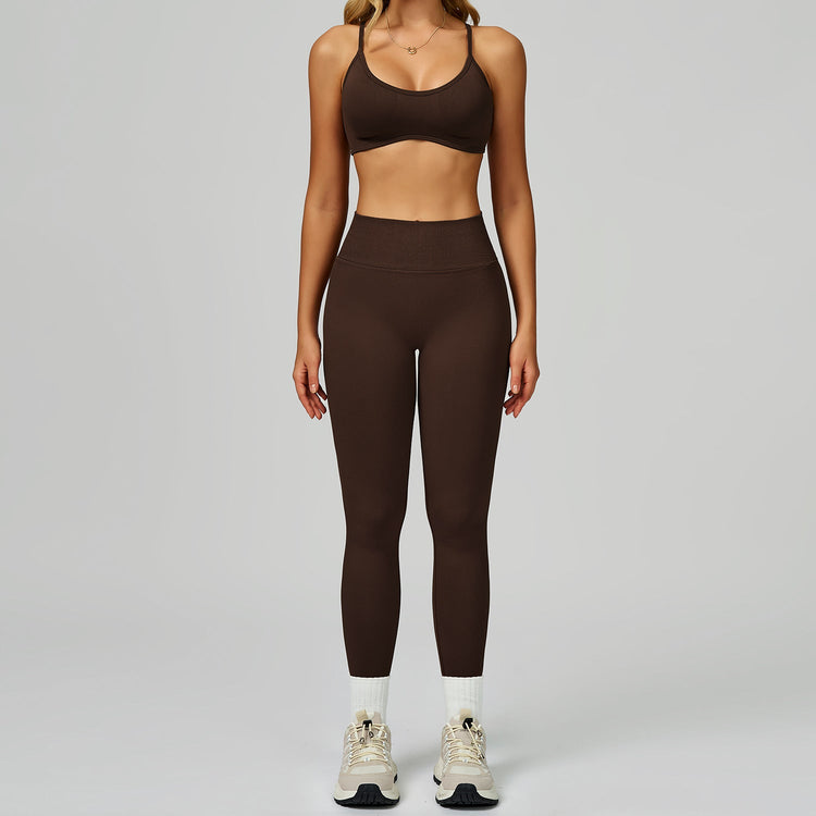 Seamless Yoga Set High-waisted Fitness Workout Outfit