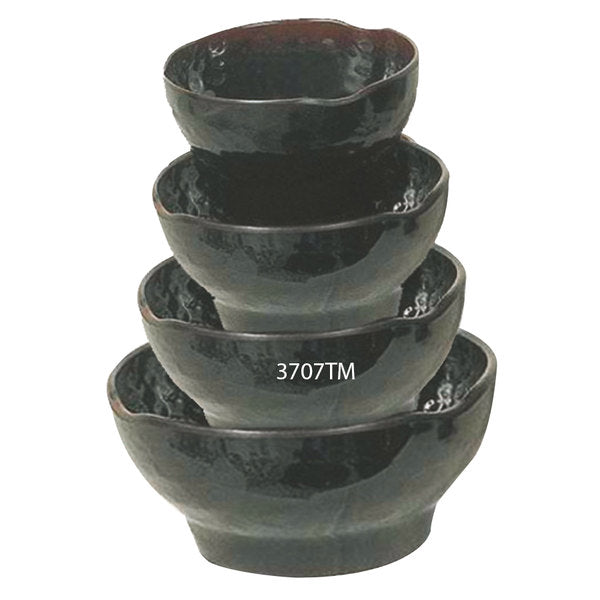 Tenmoku Melamine Wave Soup Bowl 24oz - Dozen