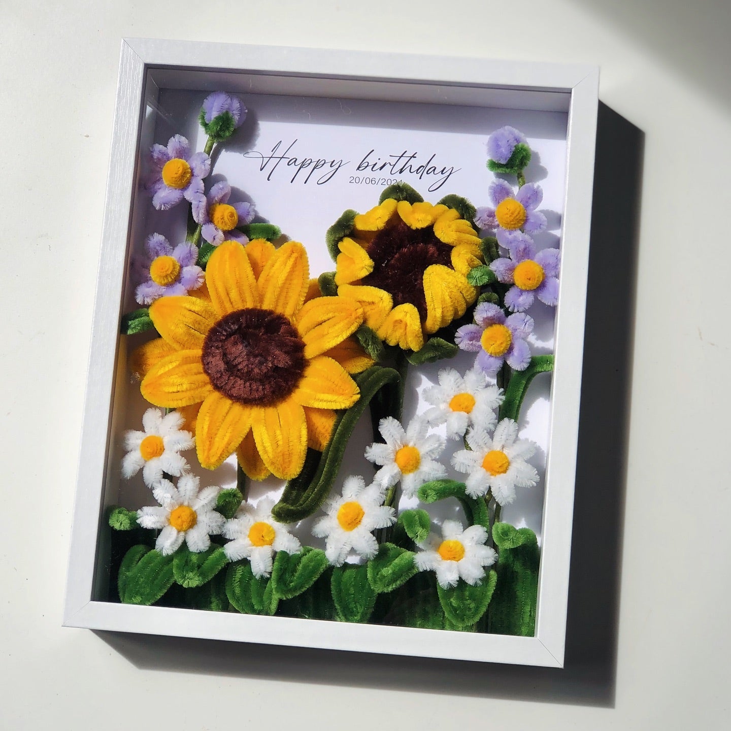 Mother's Day Teacher's Day Gift Sunflower Photo Frame Decoration Material Package