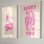 Lucky Poker Retro Canvas Poster Bedroom Decoration Painting