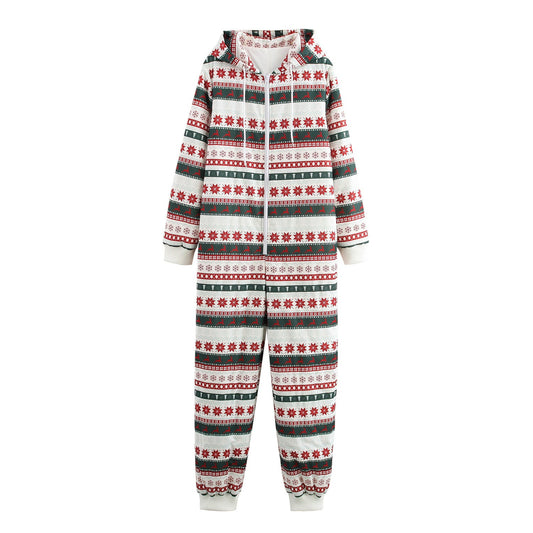 French Style Commute Style Warm And Comfortable Classic Christmas Printed Loose Bodysuit Cotton-padded Jacket
