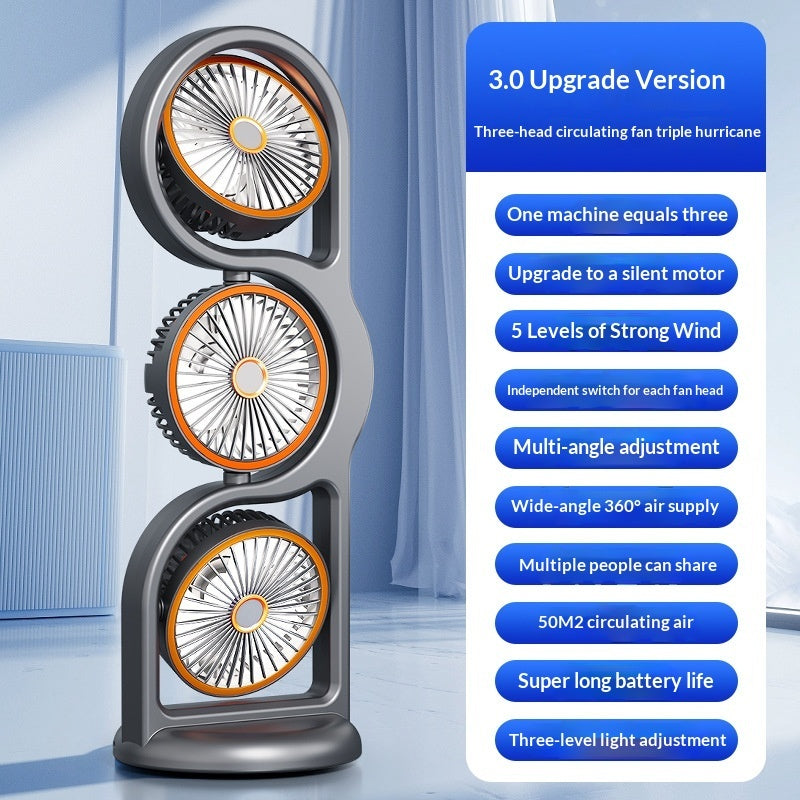 Multifunctional High-Wind-Force Three-Speed Fan With Night Light