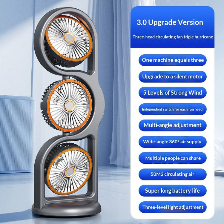 Multifunctional High-Wind-Force Three-Speed Fan With Night Light