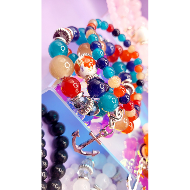 Charm Ceramic Beaded Bracelet Set