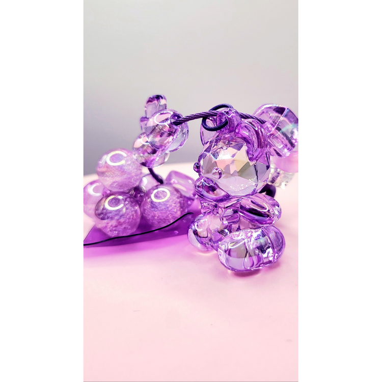 Teddy Bear Bubble Keyring, Phone Charm & Bag Accessory