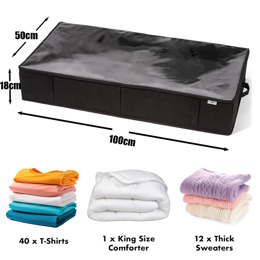 4 Pack Underbed Storage Boxes With Lids Large Under Bed Storage Bags With Zips