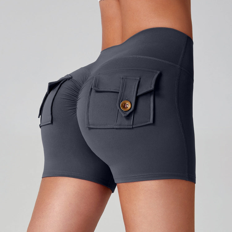 Sports Fitness Workwear Pocket Training Peach Quick-dry Butt-lifting Yoga Pants