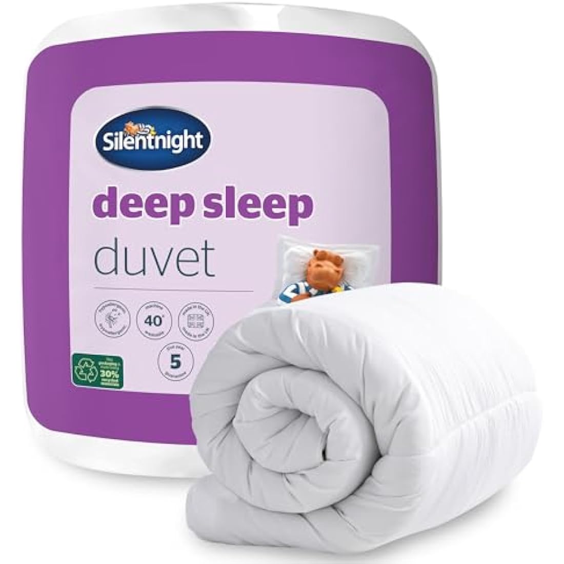Silentnight Deep Sleep Super King Duvet 13.5 Tog – Winter Warm Soft and Comfortable Quilt Duvet Ideal for Cold Nights – Hypoallergenic and Machine Washable – Super King Size – 260x220cm