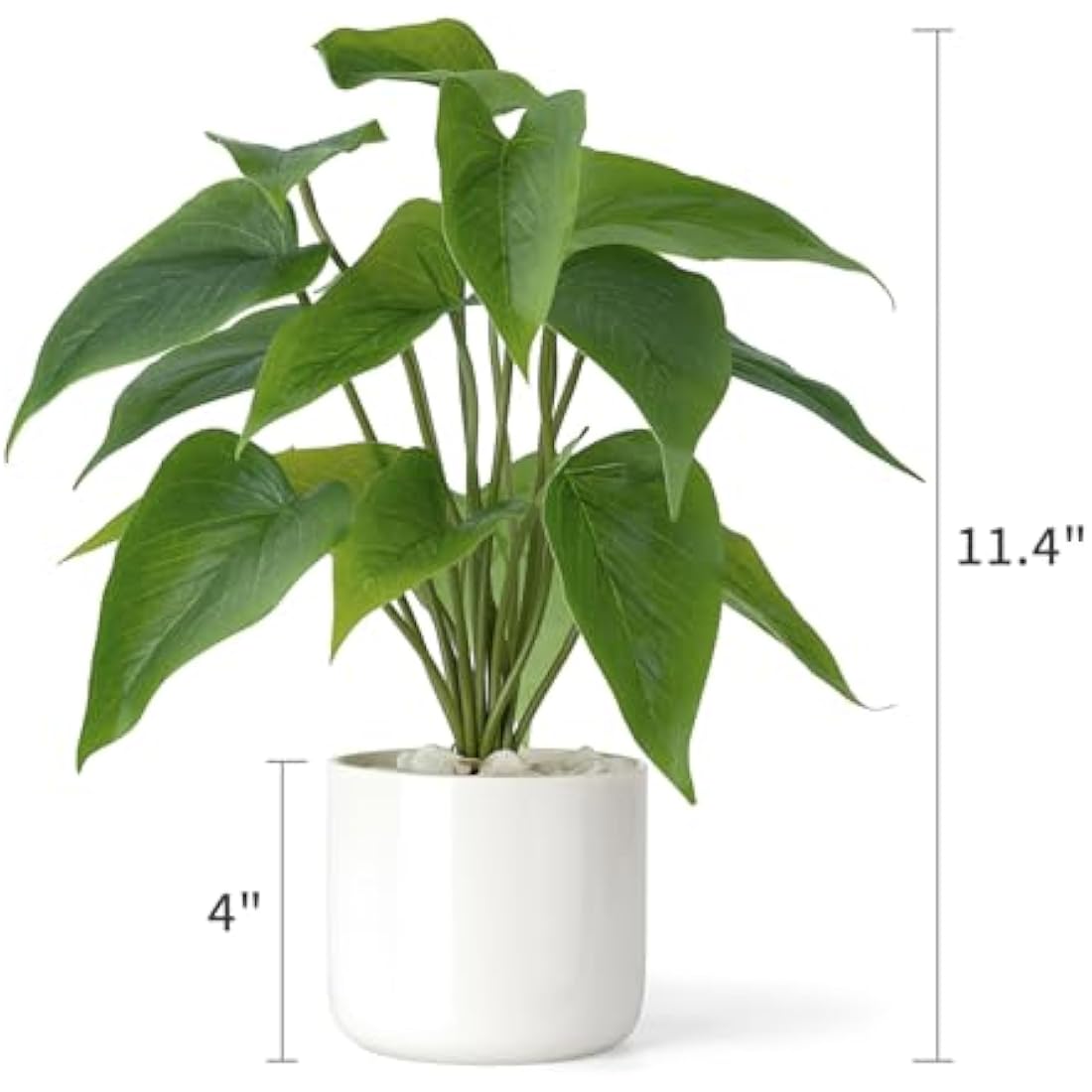 Mkono Artificial Pothos Plant in Ceramic Pot, 11-Inch