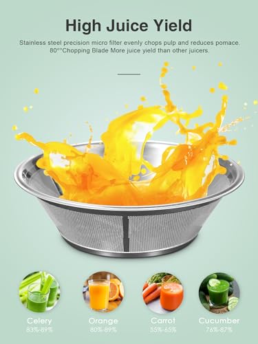 Juicer, Reemix Centrifugal Juicer Machines Whole Fruit and Vegetable, 3-inch Wide Mouth Juicer Extractor with 2 Speeds, Brush Included Easy to Clean