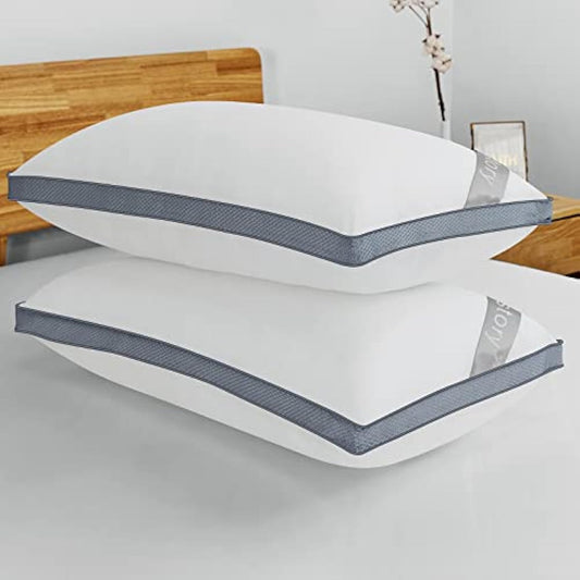 BedStory Bed Pillows 2 Pack, Luxury Pillows for Sleeping Premium Hotel Quality Pillows with Breathable Cover Bounce Back Pillow for Back/Stomach/Side Sleepers Washable, Dark Gray 42×70 CM