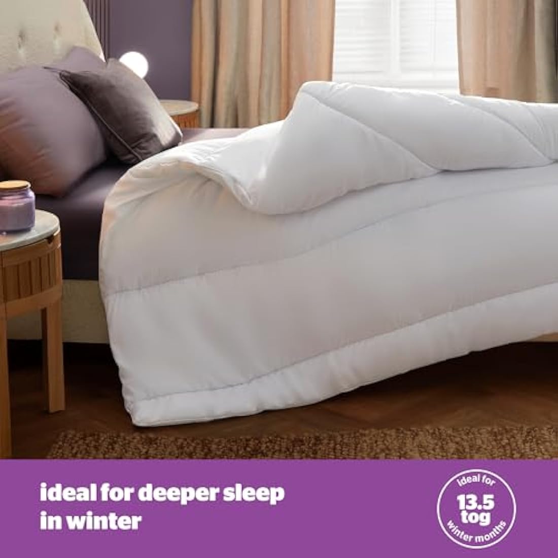 Silentnight Deep Sleep Super King Duvet 13.5 Tog – Winter Warm Soft and Comfortable Quilt Duvet Ideal for Cold Nights – Hypoallergenic and Machine Washable – Super King Size – 260x220cm